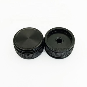 블랙 노브 컨트롤 노브 25mm 실버 금속 회전 컨트롤 포인터 널링 노브 - Product Image 3