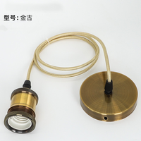 Support de lampe LED vintage Edison E27 avec clip de fixation, adaptateur de suspension en fer, finition bronze, petit modèle anti-éblouissement