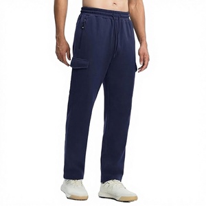 Pantalon de jogging ample et droit en molleton de coton brodé pour homme, avec cordon de serrage, OEM, décontracté, pour la gym, le yoga, le sport, style cargo baggy - Product Image 3
