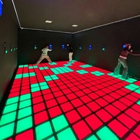 Système de jeu interactif commercial à LED pour sol, machine de défi de danse multijoueur avec capteurs numériques pour arcade