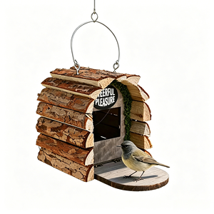 Nichoir à oiseaux suspendu en bois naturel rustique <span class=keywords><strong>de</strong></span> qualité supérieure, résistant aux intempéries, pour la décoration <span class=keywords><strong>de</strong></span> jardin, <span class=keywords><strong>de</strong></span> cour et <span class=keywords><strong>de</strong></span> terrasse. - Product Image 3
