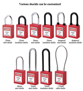 Histay-candado de seguridad de plástico, 38mm, con grillete de acero - Product Image 5