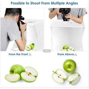 Shooting Tent Box 40cm With 6 Color Backdrops Dual Light <b>Strip</b> For Product Photography <b>Plastic</b> Plug Powered - Product Image 5