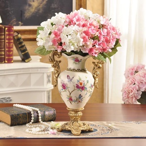 Jarrón de Cerámica Creativo de Estilo Europeo para Decoración del Hogar, Jarrón de Cerámica de Estilo Americano Retro para Decoración Suave del Hogar - Product Image 1