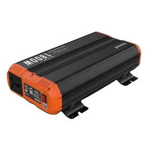 FCHAO Free Shipping 1800W 12V 24V Power Inverter AC To DC Car Power Converter With Smart Cooling Fans Outdoor Charge