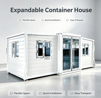 Maison conteneur 20FT, mini-maison préfabriquée avec cuisine, cabane modulaire à double aile, maison préfabriquée pliable et extensible