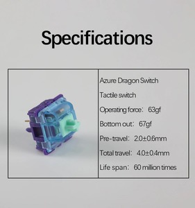 Gateron – interrupteurs tactiles à 5 broches, gopter, azuré, Dragon, fonctionnement 63g, bas 67g, Aqua Dragon - Product Image 4