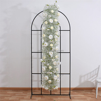 Guirlande de fleurs artificielles en soie Gypsophile 2025 pour chemin de table, centre de table d'arche de mariage, décoration élégante de haute qualité