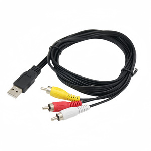 สายเคเบิลยูเอสบีเป็น 3RCA ตัวแปลงวิดีโอ AV แบบตัวผู้เป็นตัวเมียสำหรับการเชื่อมต่อกล่องรับสัญญาณทีวี - Product Image 2