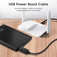 Kabel Pengisi Daya USB ke Jack DC 5V ke DC 9V/12V Boost Converter 8 Adaptor Kabel Pengisi Daya untuk Router Wifi Kipas Mini Speaker