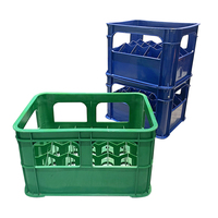 Fabricant moderne de paniers à bière de haute qualité Caisse empilable en plastique pour 24 bouteilles Caisse de stockage pour bouteilles de bière