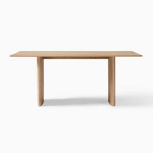 Ensemble de table à manger rectangulaire moderne de 72 "86" en bois de chêne massif 6 meubles de salle à manger de 8 places - Product Image 2