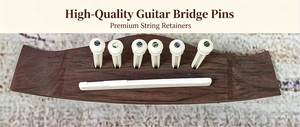 Venta al por mayor: Pernos de puente de guitarra de hueso genuino de primera calidad con punto de concha, clavijas de cuerda para guitarra acústica/folk, piezas de repuesto mejoradas. - Product Image 2