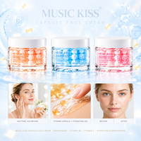 Crème Visage Capsule MUSIC KISS Vitamine Niacinamide Provitamine B5 Acide Ascorbique Hydratante Éclaircissante Soin de la Peau