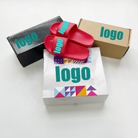 Sandales en PVC de bonne qualité, vente en gros d'usine, claquettes personnalisables, chaussures unisexe pour femmes, vierges avec boîtes à logo personnalisé