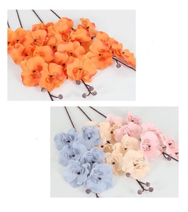 S0557 <span class=keywords><strong>precio</strong></span> barato DIY arreglo floral orquídeas centro de mesa flores artificiales decoración 6 cabezas Flor de imitación orquídea artificial - Product Image 2