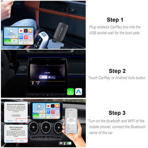 Adaptador Inalámbrico 3 en 1 Lancol para CarPlay y Android Auto, Reproductor USB con Función de Espejo de Pantalla de YouTube, Caja Inteligente Universal Negra <span class=keywords><strong>CP300</strong></span> - Product Image 3