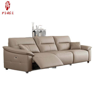 Sofá Reclinable Eléctrico <span class=keywords><strong>de</strong></span> Lujo con Tapicería <span class=keywords><strong>de</strong></span> Cuero Genuino, Cómodo para Espacios <span class=keywords><strong>de</strong></span> Entretenimiento en el Hogar - Product Image 5