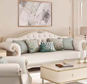 Pháp <span class=keywords><strong>sofa</strong></span> da sang trọng gỗ rắn Tay Chạm Khắc 1 <span class=keywords><strong>2</strong></span> 3 mô-đun kết hợp phòng khách Châu Âu <span class=keywords><strong>sofa</strong></span> đặt đồ nội thất - Product Image 4