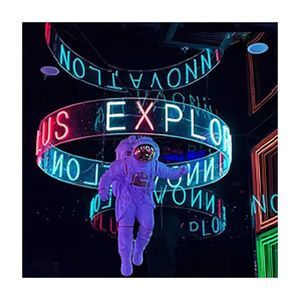 Letrero de luz de neón acrílico LED personalizado | Forma de arco de anillo circular colgante | Letrero de letra luminosa para decoración de pared - Product Image 6