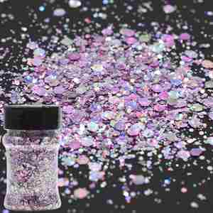 Paillettes holographiques 3D effet œil de chat, flacon de 50g, dégradé irisé, paillettes mélangées, fournitures DIY pour nail art, résine, décorations faites à la main - Product Image 1