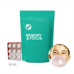Ausreson OEM Mémoire Focus Gomme L-théanine Cerveau & <span class=keywords><strong>Sommeil</strong></span> Supplément Vitamine B6 L-Théanine Chewing-gum - Product Image 1