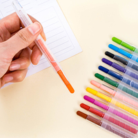 Crayons de cire lavables non toxiques, lot de 12 couleurs, dessin lisse et sûr pour les enfants, art éducatif, boîte avec logo personnalisé