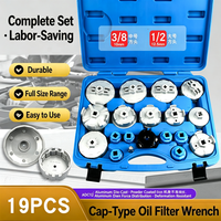 Jeu de clés à filtre à huile de type capuchon, 19 pièces, outil de démontage de filtre pour filtre à huile de moteur de voiture, outils automobiles
