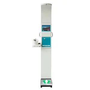 آلة قياس الطول والوزن مع طابعة حرارية مقياس قياس الدهون في الجسم والوزن والوزن الطبي