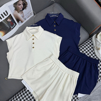 Vente en gros de vêtements de marque Droma Ensembles courts 2 pièces Ensembles courts de luxe à la mode Ensemble deux pièces d'été pour vêtements pour femmes