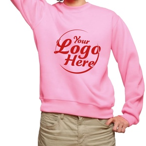Sudaderas con Capucha Unisex al por Mayor, Sudadera Informal Rosa de Manga Larga con Cuello Redondo, Suministro ODM de Otoño, Sudaderas Lisas sin Estampado - Product Image 1