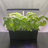 Kit de jardinage intelligent miniature pour plantes aromatiques, 12 capsules, pour usage domestique en intérieur, système de culture hydroponique, kit de germination avec pompe à eau et lumière LED