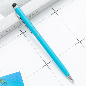 ปากกาลูกลื่นโปรโมชั่น ปากกาอลูมิเนียมแบบพกพา ปากกาลูกลื่นทรงเพรียวบาง ตัวด้ามโลหะสัมผัสนุ่ม ปากกาลูกลื่นแบบหมุน - Product Image 1