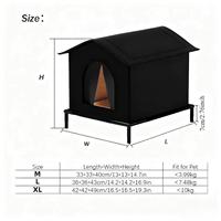 Waterdichte, geïsoleerde honden- en kattenverblijf, verhoogde dieren tent, multifunctioneel, verwijderbare hol, afgesloten tent, Oxford doek, geschikt voor alle soorten.