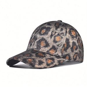 Nouvelle Arrivée Automne Hiver 2025 – Casquette de Baseball Épaisse Brillante à Imprimé Léopard pour Femme Tendance et Tenue d'Extérieur - Product Image 1