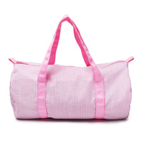 Sac de voyage en seersucker, lot de 25 pièces, entrepôt GA, sacs à bagages portables, sacs de voyage tendance à rayures, DOM106-1494