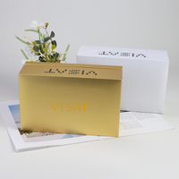Boîte cadeau de luxe pour parfum avec logo personnalisé, boîte rigide recyclée avec impression UV et estampage or, laminage mat