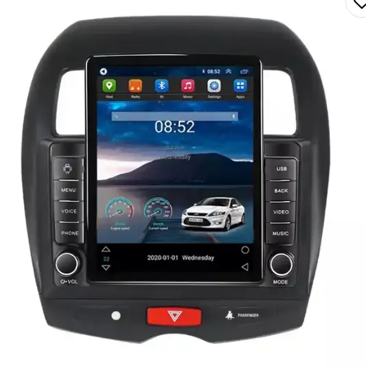 Reproductor de DVD Android estilo Tesla para Mitsubishi ASX 2010-2016, vídeo para coche, GPS, NAVI, FM, Carplay, pantalla dividida, radio automática, estéreo para coche, 4G