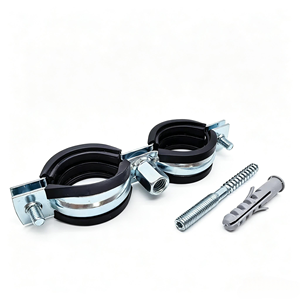 <span class=keywords><strong>Collier</strong></span> de serrage <span class=keywords><strong>double</strong></span> tube en caoutchouc avec filetage M8 pour suspension de tuyaux - Product Image 1