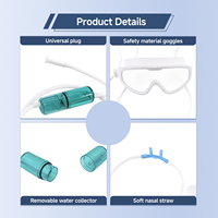 Nuevo Inhalador de Hidrógeno Portátil 2 en 1 a Gas, Mascarilla Nasal/Ocular, Tubo de Silicona Suave, Carcasa de Plástico, Alta Eficiencia, para el Cuidado de la Salud