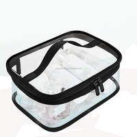 Trousse de Maquillage Pliable Grande Capacité en PVC Rigide avec Logo Personnalisé, Fermeture Éclair, Poignée Portable, Étui Cosmétique de Voyage Étanche pour Trousse de Toilette