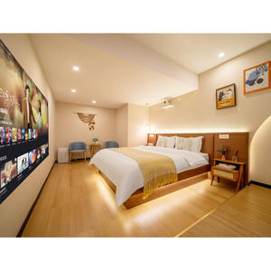 Meubles d'hôtellerie modernes et écologiques à prix abordable, ensemble de chambre d'hôtel, lit en bois sur mesure, taille king ou queen, tables de chevet - Product Image 3