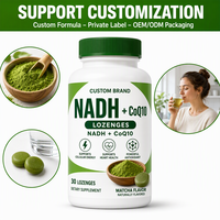 Comprimés sublinguaux NADH CoQ10 pour la clarté mentale, l'énergie, la certification Halal, casher, végétalien, sans gluten, soutien immunitaire, en blister