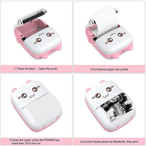 <span class=keywords><strong>Stampante</strong></span> Portatile Mini Wireless BT 203dpi per Foto, Etichette e Promemoria con Cavo <span class=keywords><strong>USB</strong></span>, <span class=keywords><strong>Stampante</strong></span> Tascabile per Foto Disponibile - Product Image 6