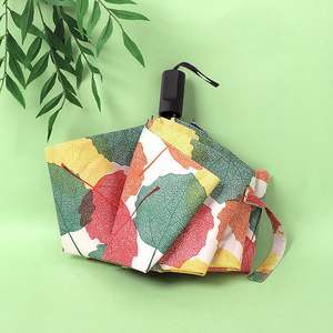 Motif personnalisé 210T L'impact Tissu 8K Fibre Progressive D'os En Caoutchouc Poignée Manuelle à Trois Parapluies// - Product Image 2