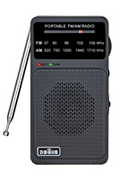 Radio d'urgence AM/FM portable avec tuner analogique, prise casque, clip ceinture, haut-parleur intégré, fonctionne sur piles, idéale pour les voyages et les activités de plein air