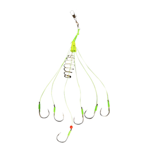 6 crochets Explosion leurre de pêche appât piège mangeoire <span class=keywords><strong>Cage</strong></span> avec ressorts en acier inoxydable outil de pêche et accessoire - Product Image 2