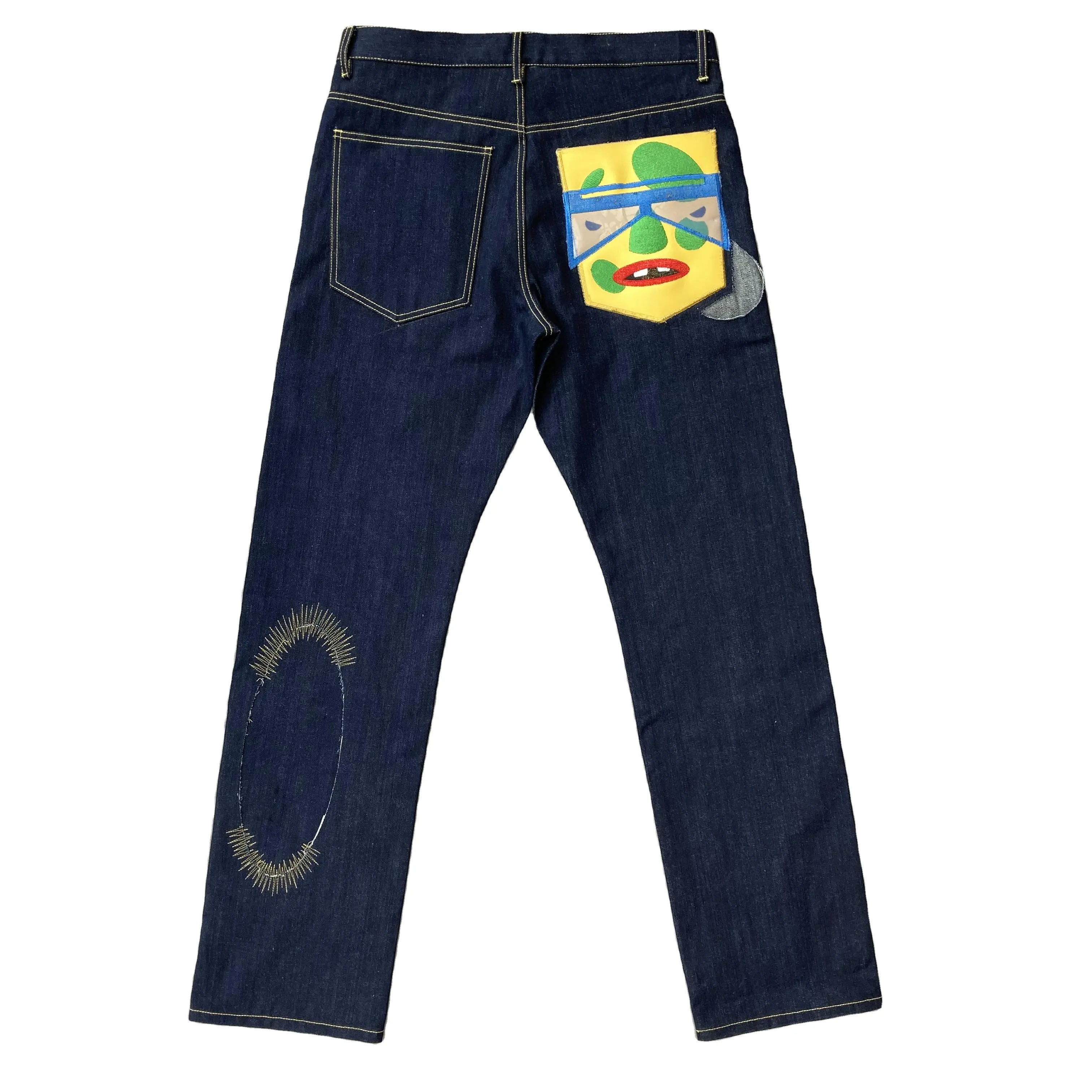 DENIMGUYS Good Quality 20 OZ Japanese Selvedge Denim Men Fashion Streetwear Custom Stitching Men's Blue Straight Leg Jeans