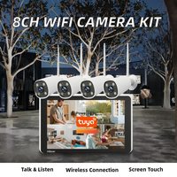 Système de sécurité avec caméra IP sans fil WIFI 8CH 3.0MP CMOS Sensor ON-VIF Tuya Smart APP, caméra extérieure Bullet, audio bidirectionnel, kit NVR H.265