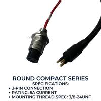 HYSF SUBSEA Konektor Inline Bulkhead 3-Pin Kompak Bawah Air PCB FPC UHF 5A Set 3/8-24UNF untuk ROV AUV